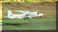 Dornier 228 light transport aircraft lands at an IAF air base