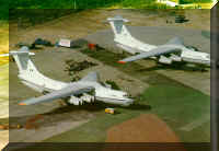 Il-76 heavy transport aircraft loading army stores