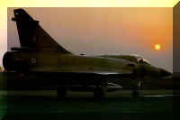 Mirage 2000H on runway threshold for dusk take-off